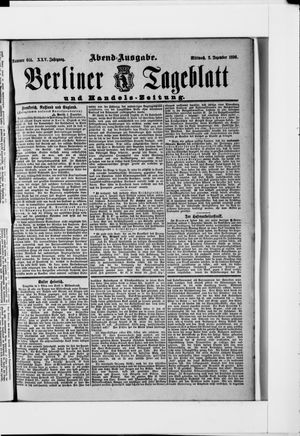 Berliner Tageblatt und Handels-Zeitung vom 02.12.1896