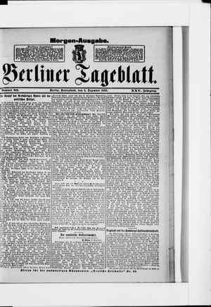 Berliner Tageblatt und Handels-Zeitung vom 05.12.1896