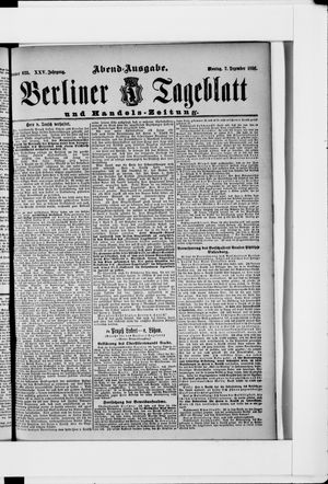 Berliner Tageblatt und Handels-Zeitung vom 07.12.1896