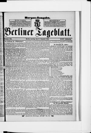 Berliner Tageblatt und Handels-Zeitung vom 11.12.1896