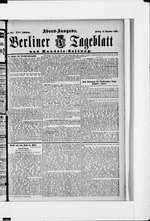 Berliner Tageblatt und Handels-Zeitung vom 11.12.1896