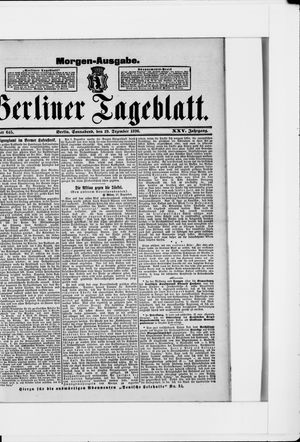 Berliner Tageblatt und Handels-Zeitung on Dec 19, 1896