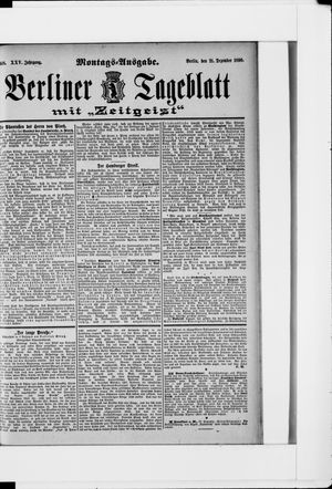 Berliner Tageblatt und Handels-Zeitung vom 21.12.1896