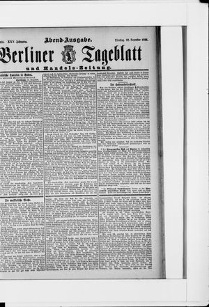 Berliner Tageblatt und Handels-Zeitung vom 22.12.1896