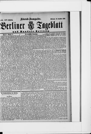 Berliner Tageblatt und Handels-Zeitung vom 23.12.1896