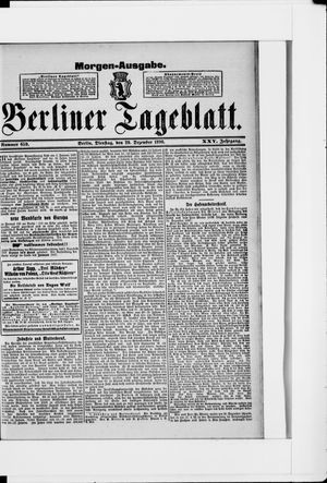 Berliner Tageblatt und Handels-Zeitung vom 29.12.1896