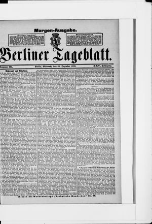 Berliner Tageblatt und Handels-Zeitung vom 30.12.1896