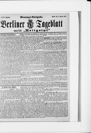 Berliner Tageblatt und Handels-Zeitung on Jan 4, 1897