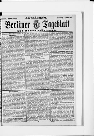 Berliner Tageblatt und Handels-Zeitung vom 07.01.1897