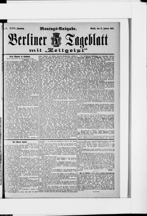 Berliner Tageblatt und Handels-Zeitung vom 11.01.1897
