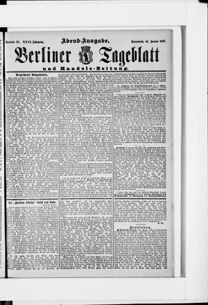 Berliner Tageblatt und Handels-Zeitung on Jan 16, 1897