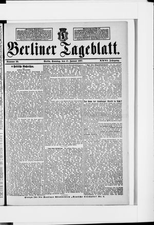Berliner Tageblatt und Handels-Zeitung on Jan 17, 1897