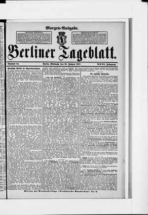 Berliner Tageblatt und Handels-Zeitung vom 20.01.1897