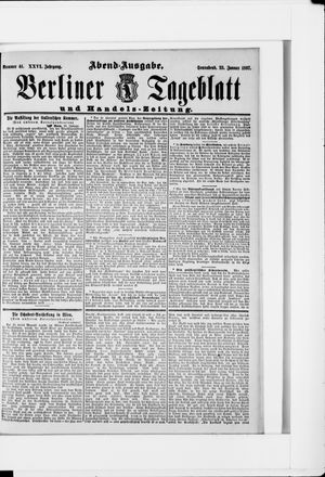 Berliner Tageblatt und Handels-Zeitung on Jan 23, 1897