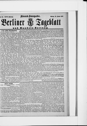 Berliner Tageblatt und Handels-Zeitung vom 25.01.1897