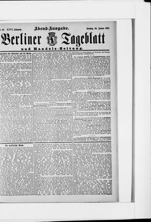 Berliner Tageblatt und Handels-Zeitung vom 26.01.1897