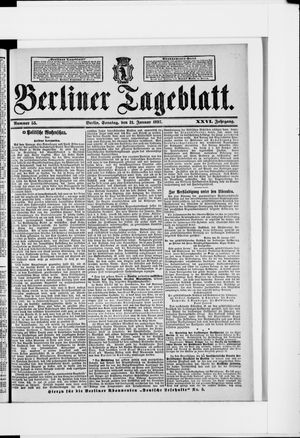 Berliner Tageblatt und Handels-Zeitung on Jan 31, 1897