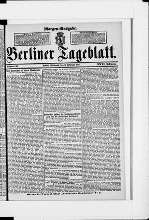 Berliner Tageblatt und Handels-Zeitung vom 03.02.1897