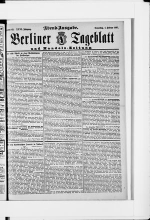 Berliner Tageblatt und Handels-Zeitung vom 04.02.1897