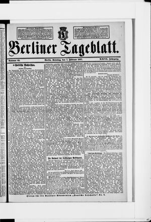 Berliner Tageblatt und Handels-Zeitung vom 07.02.1897