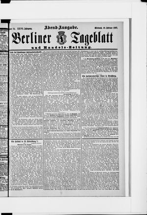 Berliner Tageblatt und Handels-Zeitung vom 10.02.1897