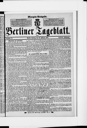 Berliner Tageblatt und Handels-Zeitung vom 12.02.1897