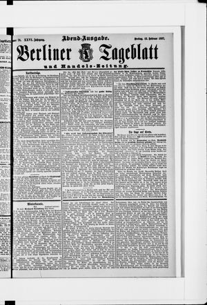 Berliner Tageblatt und Handels-Zeitung on Feb 12, 1897