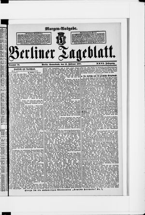 Berliner Tageblatt und Handels-Zeitung vom 13.02.1897