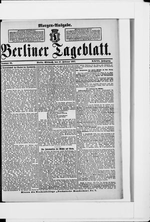 Berliner Tageblatt und Handels-Zeitung vom 17.02.1897