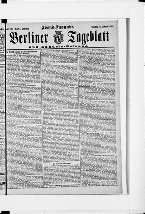 Berliner Tageblatt und Handels-Zeitung vom 23.02.1897