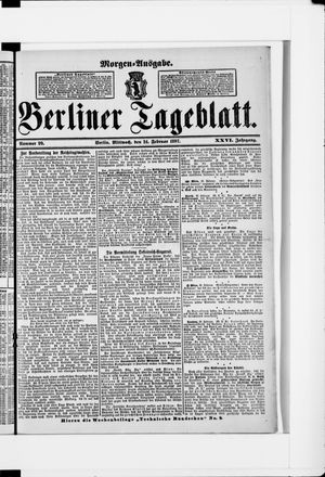 Berliner Tageblatt und Handels-Zeitung vom 24.02.1897