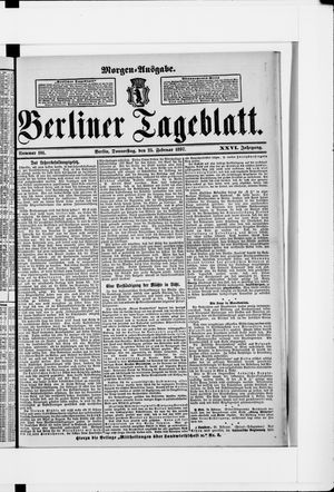 Berliner Tageblatt und Handels-Zeitung vom 25.02.1897
