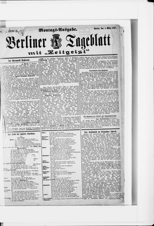 Berliner Tageblatt und Handels-Zeitung on Mar 1, 1897