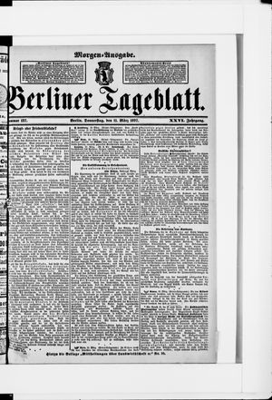 Berliner Tageblatt und Handels-Zeitung vom 11.03.1897