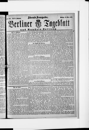 Berliner Tageblatt und Handels-Zeitung vom 15.03.1897