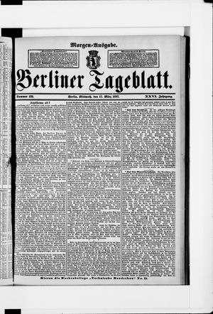Berliner Tageblatt und Handels-Zeitung vom 17.03.1897