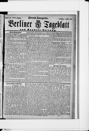 Berliner Tageblatt und Handels-Zeitung vom 18.03.1897