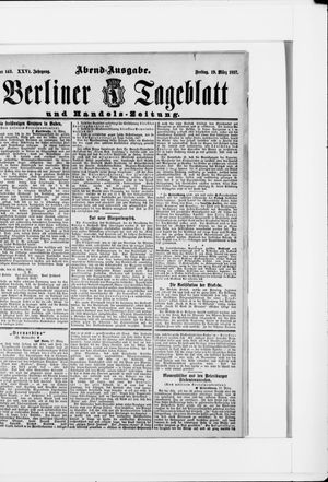 Berliner Tageblatt und Handels-Zeitung vom 19.03.1897