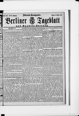 Berliner Tageblatt und Handels-Zeitung vom 26.03.1897