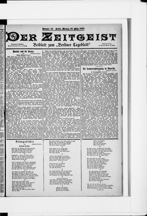 Berliner Tageblatt und Handels-Zeitung on Mar 29, 1897