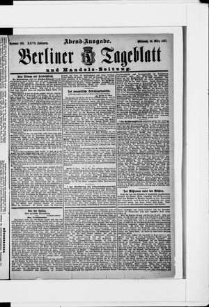 Berliner Tageblatt und Handels-Zeitung vom 31.03.1897