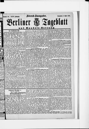 Berliner Tageblatt und Handels-Zeitung vom 03.04.1897