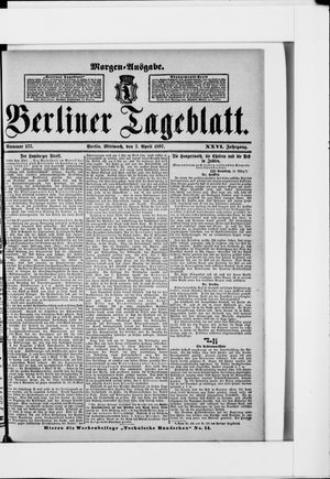 Berliner Tageblatt und Handels-Zeitung vom 07.04.1897