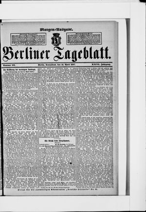 Berliner Tageblatt und Handels-Zeitung vom 10.04.1897