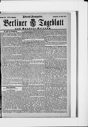 Berliner Tageblatt und Handels-Zeitung vom 10.04.1897