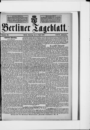 Berliner Tageblatt und Handels-Zeitung on Apr 11, 1897
