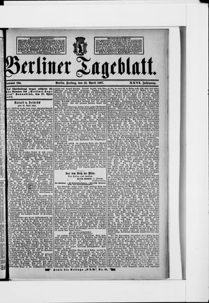 Berliner Tageblatt und Handels-Zeitung vom 16.04.1897