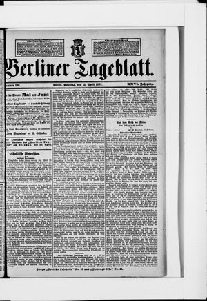 Berliner Tageblatt und Handels-Zeitung vom 18.04.1897