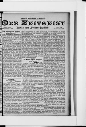 Berliner Tageblatt und Handels-Zeitung vom 19.04.1897