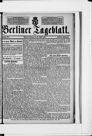 Berliner Tageblatt und Handels-Zeitung vom 25.04.1897